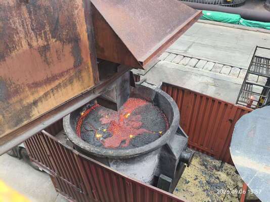 발사 가속기 Hot Molten Slag Heat Preservation Conditioning Furnace 미네랄 울 라인